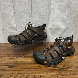 Keen Newport H2 Leather Brown Hiking Sandals Men’s 10 Water Trail Shoes